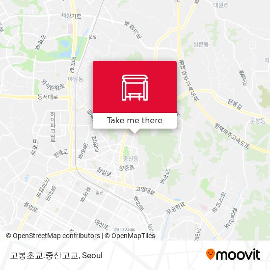 고봉초교.중산고교 map