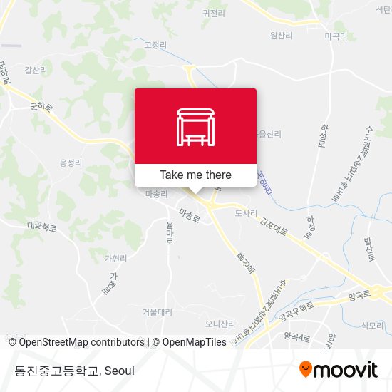 통진중고등학교 map