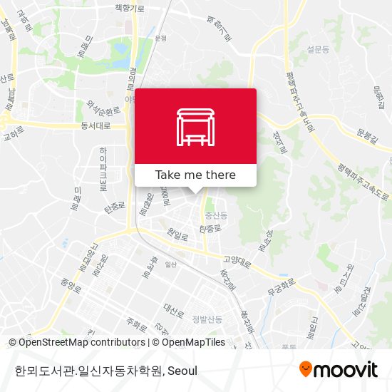 한뫼도서관.일신자동차학원 map