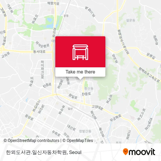 한뫼도서관.일신자동차학원 map