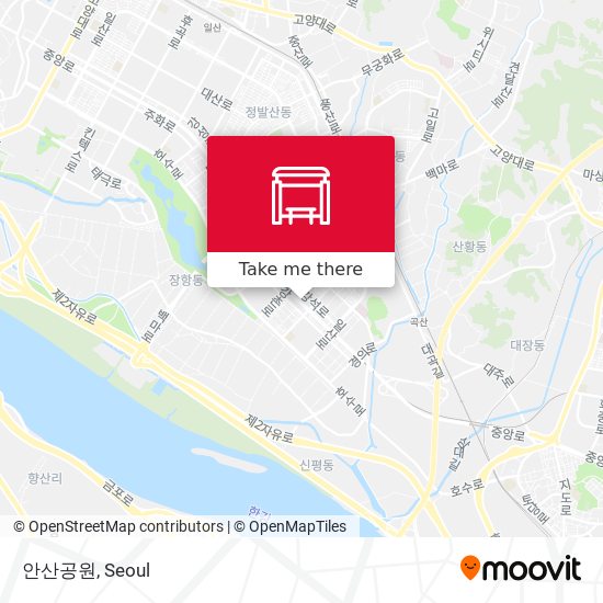 안산공원 map