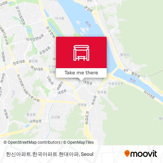 한신아파트.한국아파트.현대아파 map