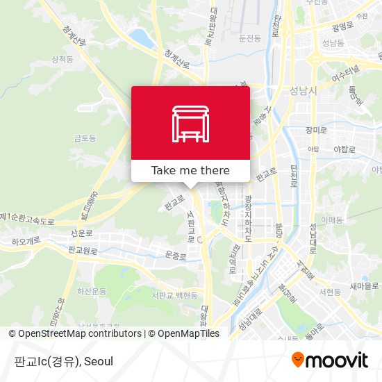 판교Ic(경유) map