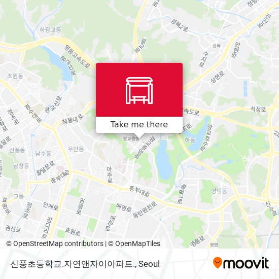 신풍초등학교.자연앤자이아파트. map