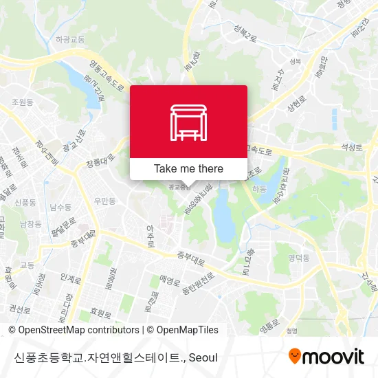 신풍초등학교.자연앤힐스테이트. map