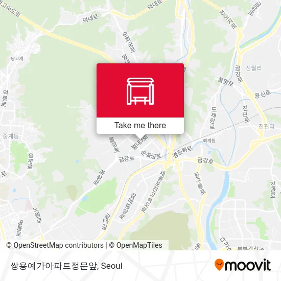 쌍용예가아파트정문앞 map
