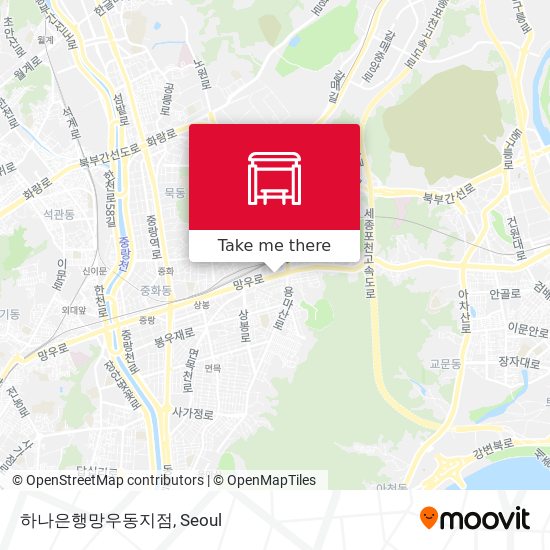 하나은행망우동지점 map