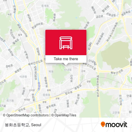 봉화초등학교 map