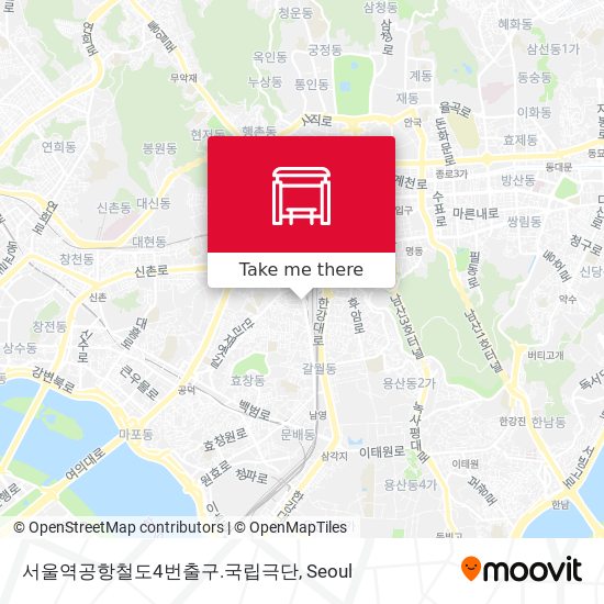 서울역공항철도4번출구.국립극단 map