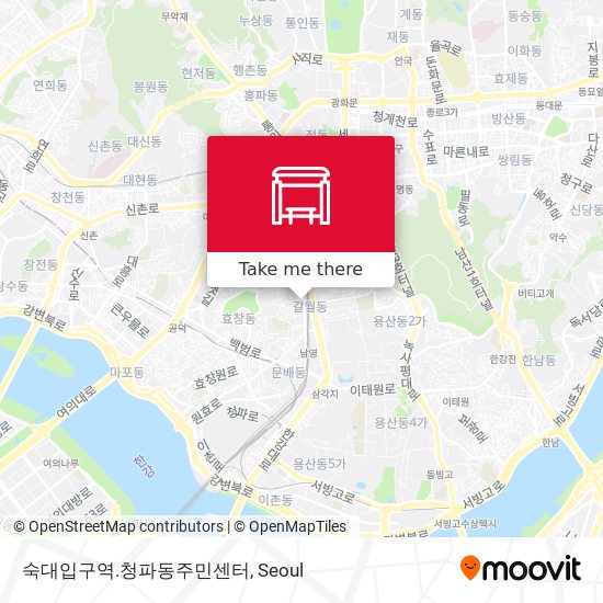 숙대입구역.청파동주민센터 map