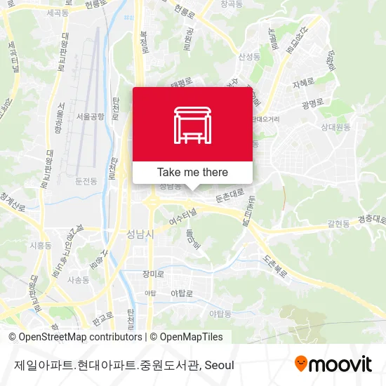 제일아파트.현대아파트.중원도서관 map