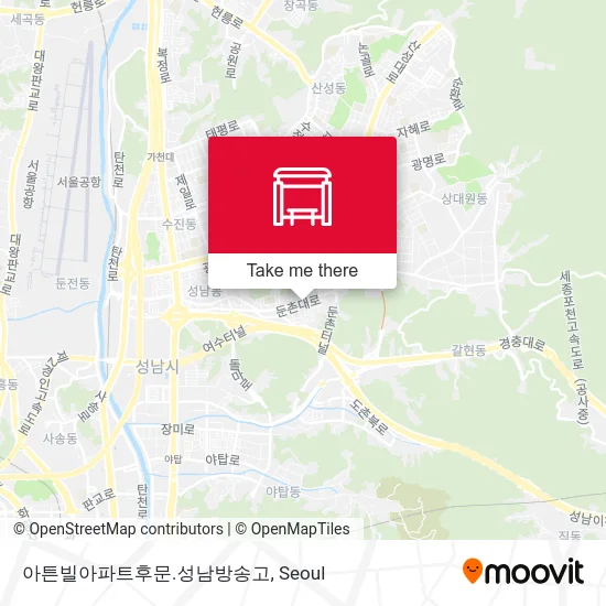 아튼빌아파트후문.성남방송고 map