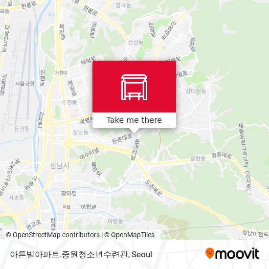 아튼빌아파트.중원청소년수련관 map