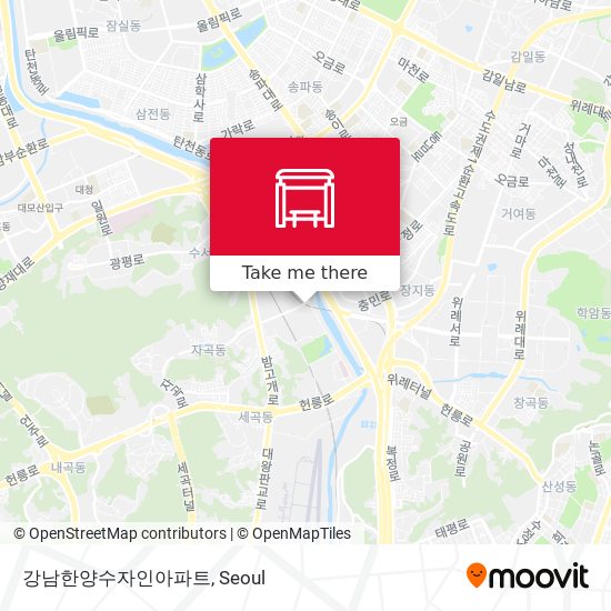 강남한양수자인아파트 map