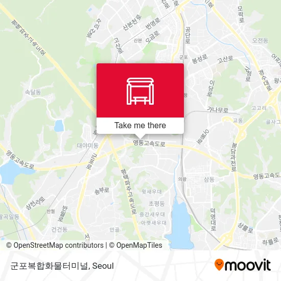 군포복합화물터미널 map