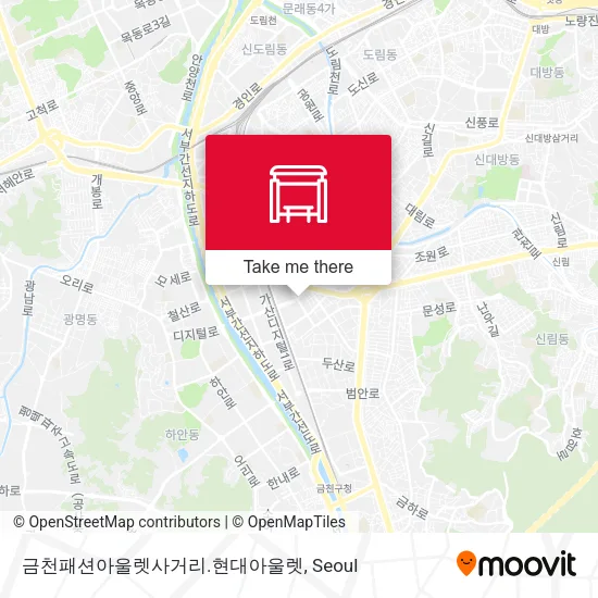 금천패션아울렛사거리.현대아울렛 map
