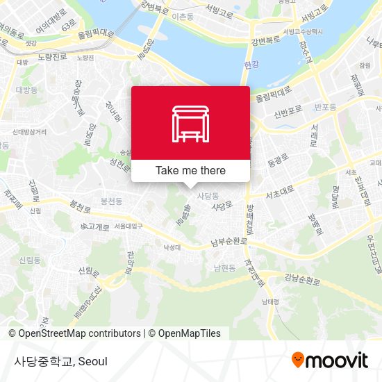 사당중학교 map