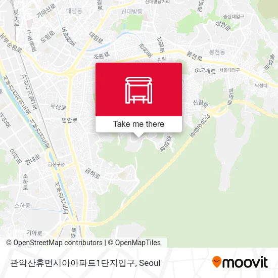 관악산휴먼시아아파트1단지입구 map
