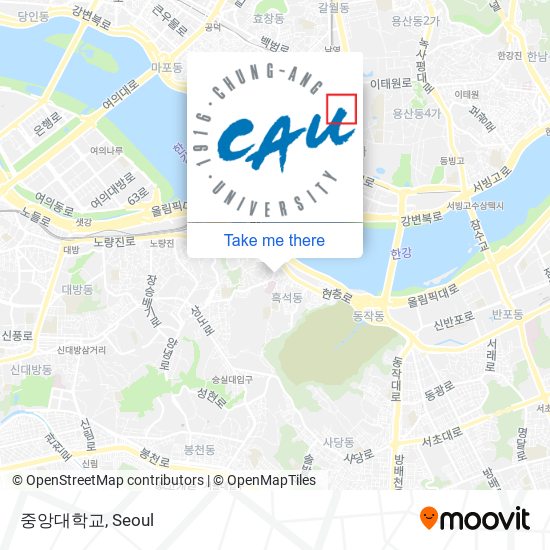 중앙대학교 map