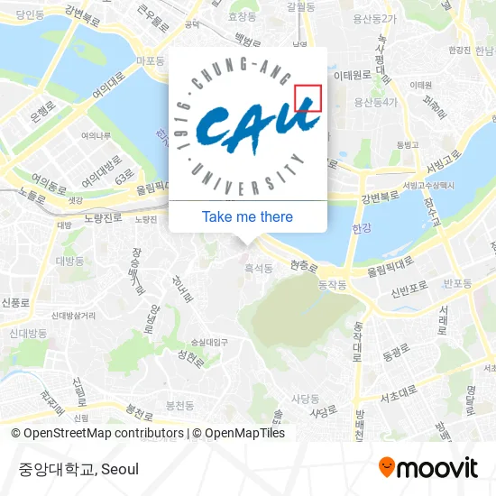 중앙대학교 map