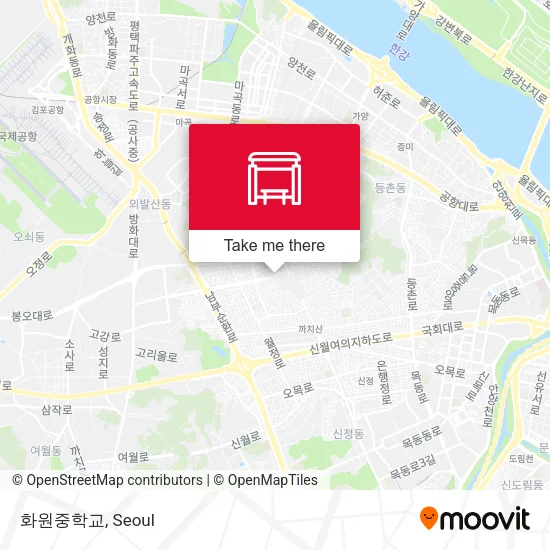 화원중학교 map
