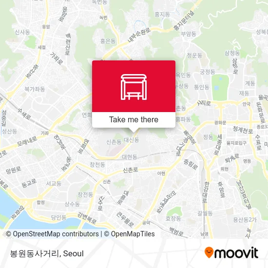 봉원동사거리 map