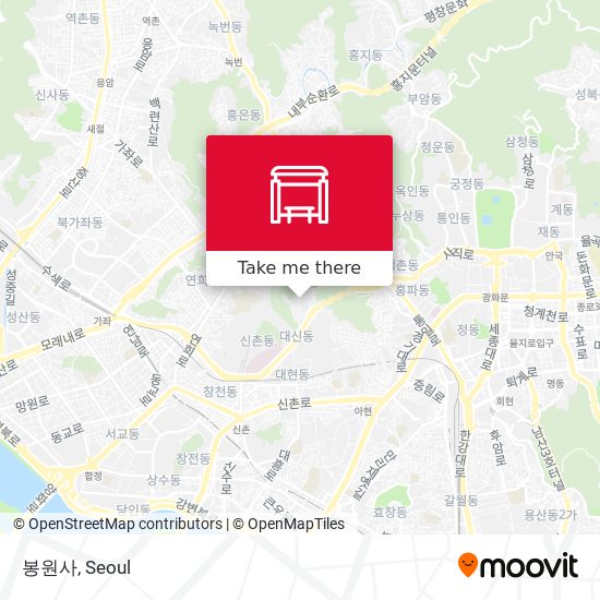 봉원사 map
