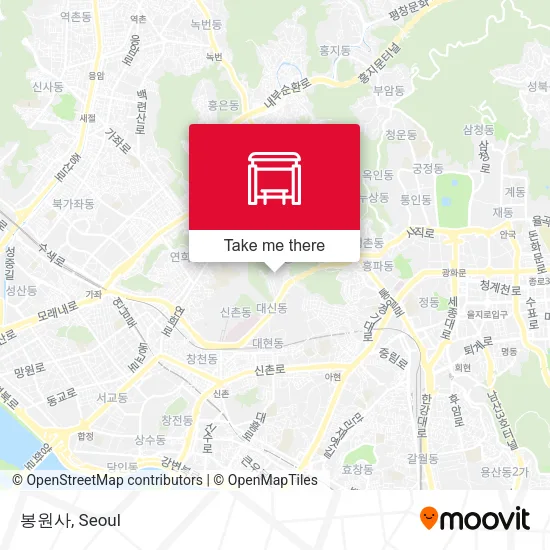 봉원사 map