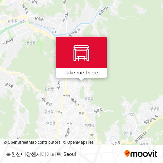 북한산대창센시티아파트 map