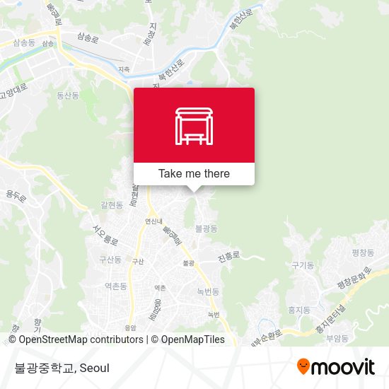 불광중학교 map
