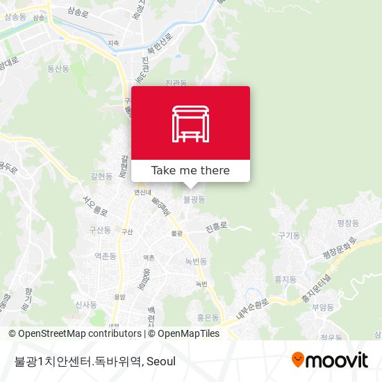 불광1치안센터.독바위역 map