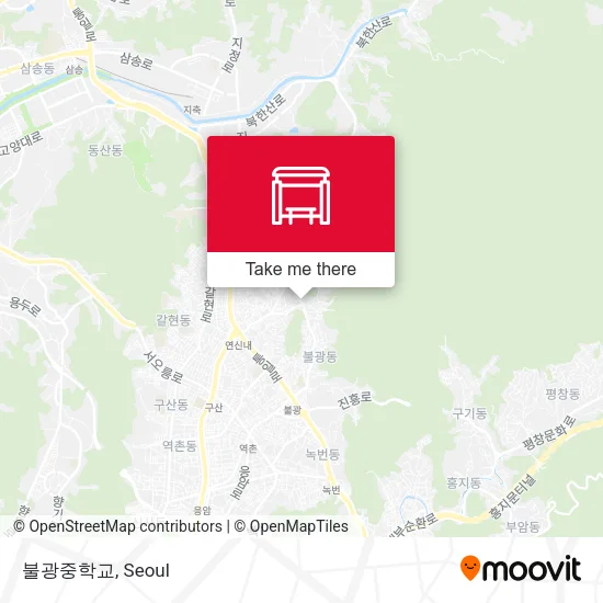 불광중학교 map