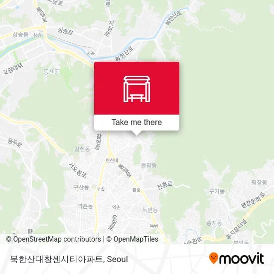 북한산대창센시티아파트 map