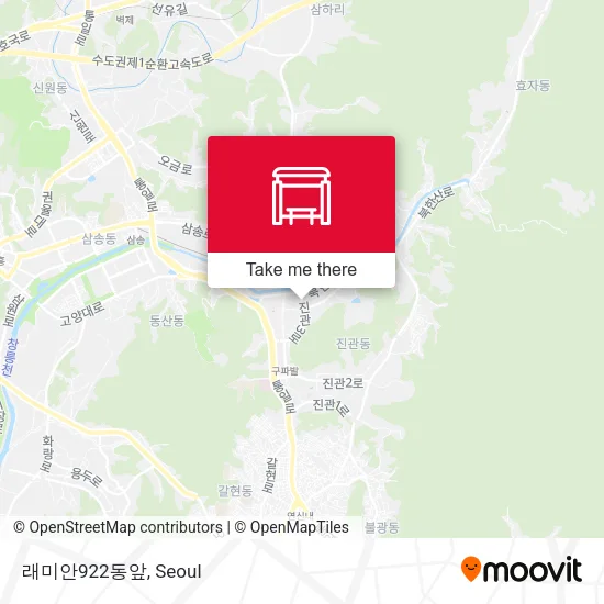 래미안922동앞 map