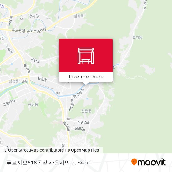 푸르지오618동앞.관음사입구 map