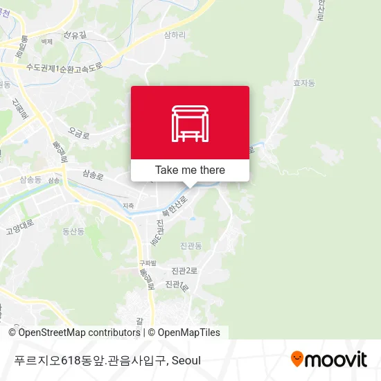 푸르지오618동앞.관음사입구 map