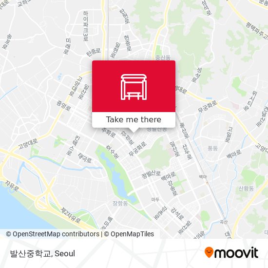 발산중학교 map