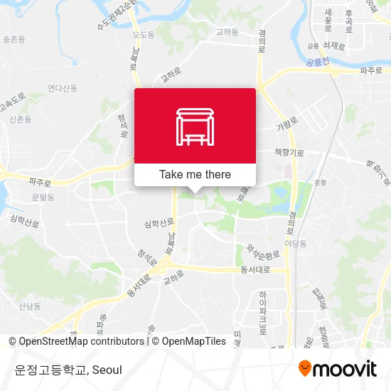 운정고등학교 map