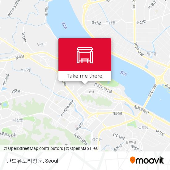 반도유보라정문 map