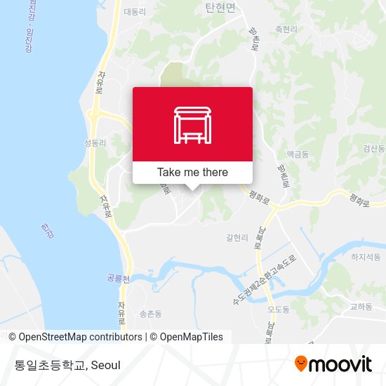 통일초등학교 map