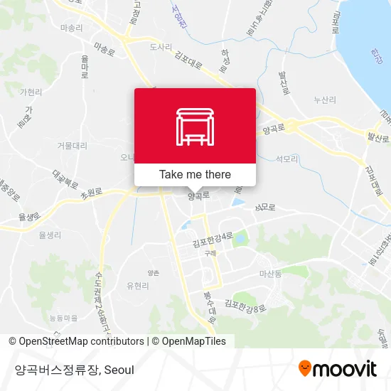 양곡버스정류장 map