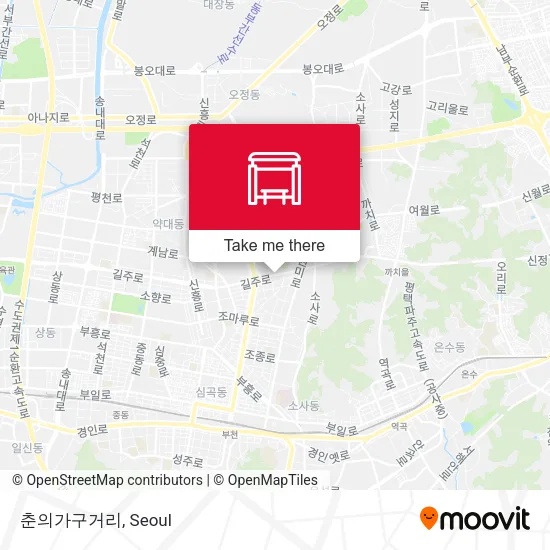 춘의가구거리 map