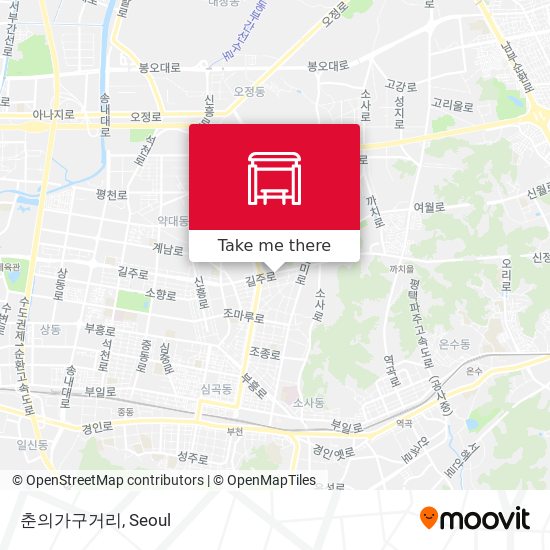 춘의가구거리 map
