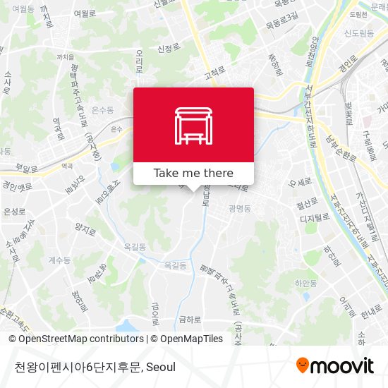 천왕이펜시아6단지후문 map