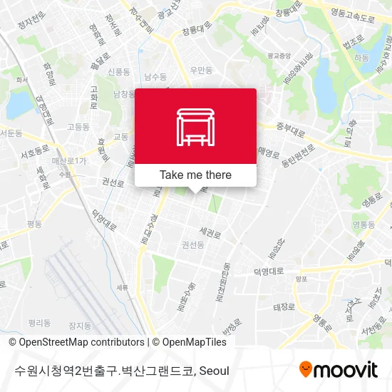 수원시청역2번출구.벽산그랜드코 map