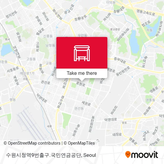 수원시청역9번출구.국민연금공단 map