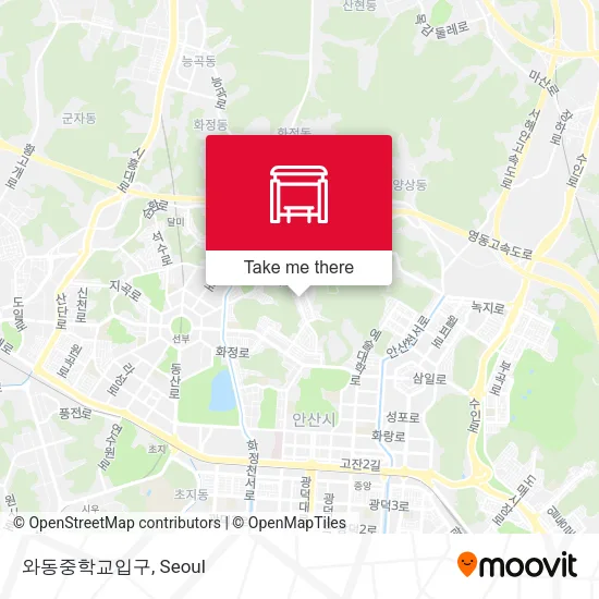 와동중학교입구 map