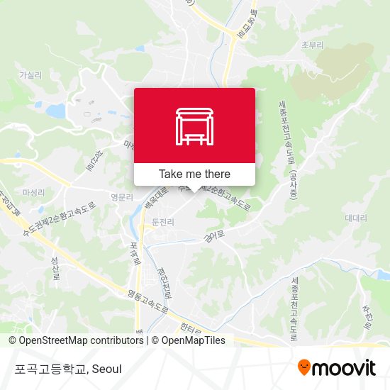 포곡고등학교 map