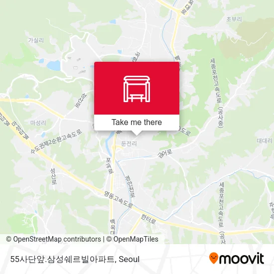 55사단앞.삼성쉐르빌아파트 map