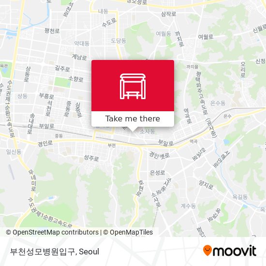 부천성모병원입구 map